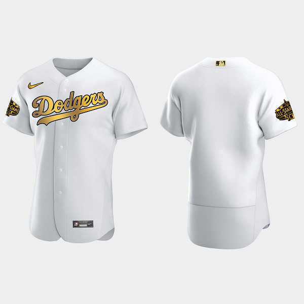 Men's Los Angeles Dodgers 2022 MLB All-Star Game Flex Base Blank Jersey - White Gold