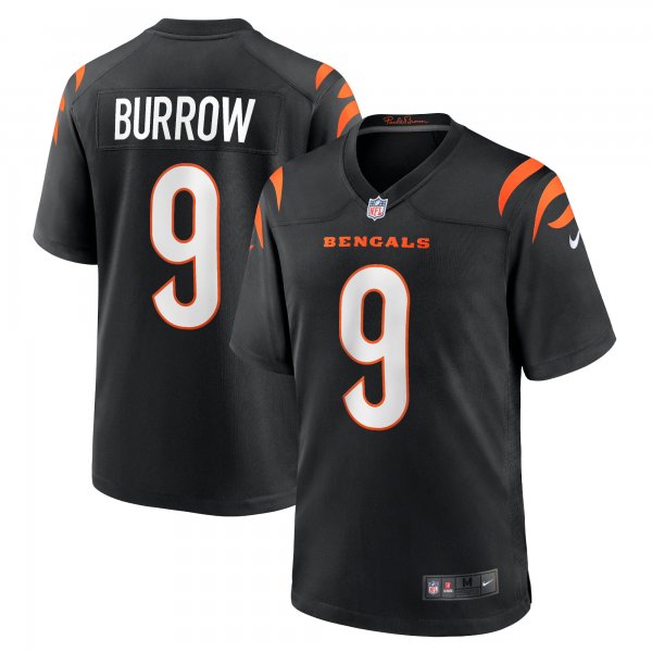 Men's Cincinnati Bengals Joe Burrow Nike Black Player Game Jersey