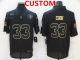 Men's Minnesota Vikings Custom Black 2020 Salute To Service Stitched NFL Nike Limited Jersey