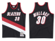 Men's Portland Trail Blazers #30 Rasheed Wallace Black NBA 1999-00 Road Jersey