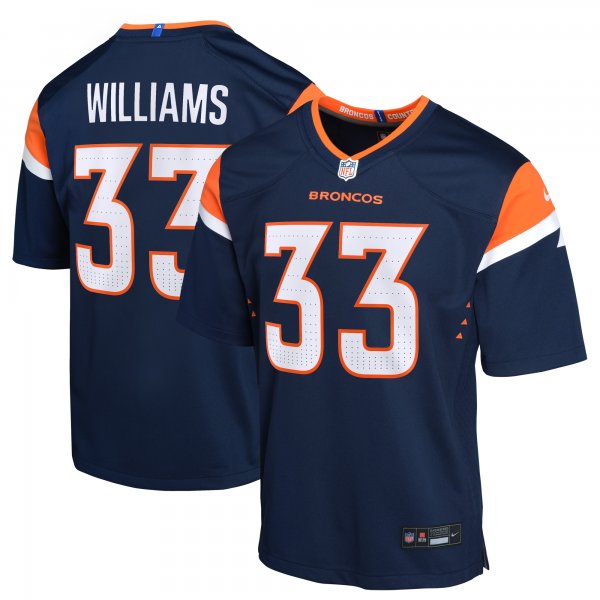 Youth Denver Broncos Javonte Williams Nike Navy Alternate Game Jersey