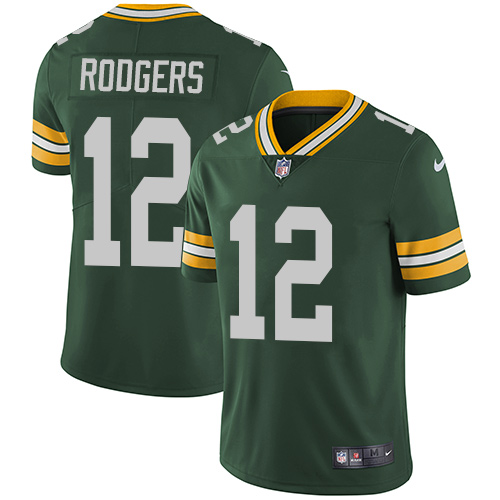 Men's Nike Green Bay Packers #12 Aaron Rodgers Green Limited Jersey