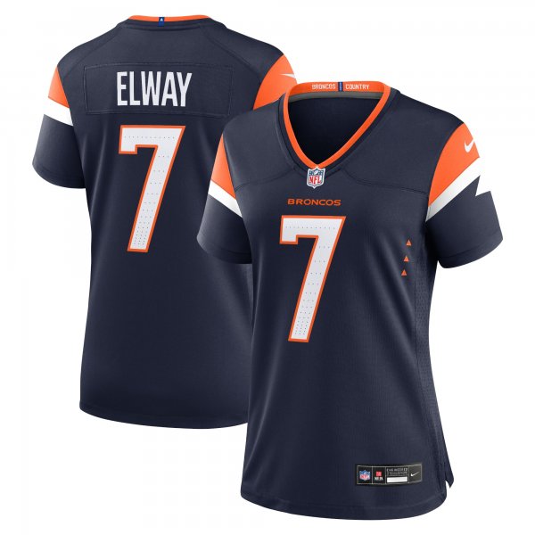 Women's Denver Broncos John Elway Nike Navy Retired Player Alternate Game Jersey