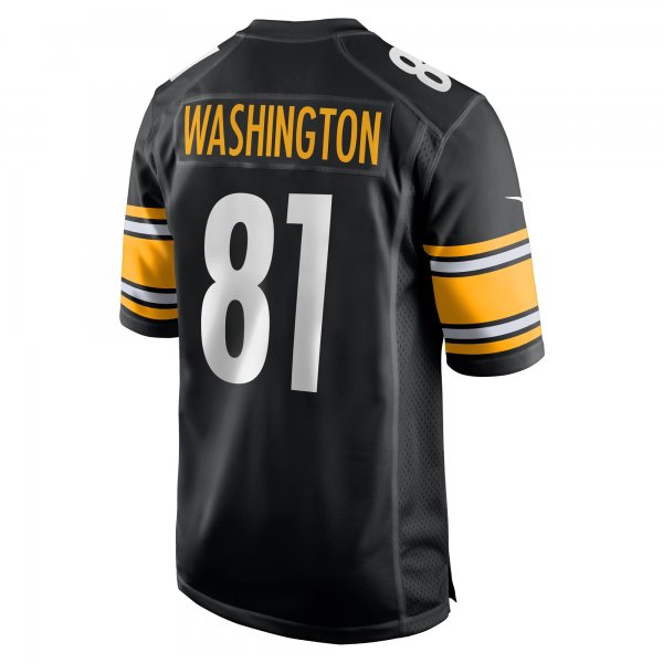 Men's Pittsburgh Steelers Scotty Washington Nike  Black  Game Jersey