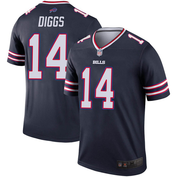 Youth #14 Stefon Diggs Buffalo Bills Inverted Navy Legend Jersey