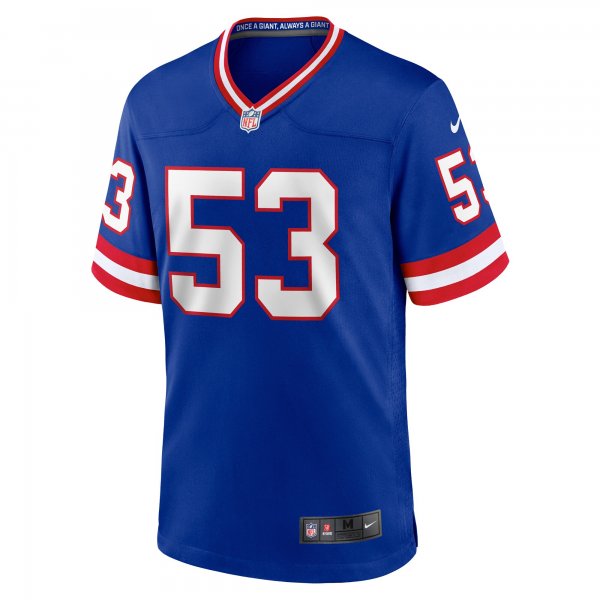 Men's New York Giants Harry Carson Nike Royal Classic Retired Player Game Jersey