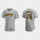 Men's Pittsburgh Pirates #26 Josh VanMeter Gray Road Flex Base MLB Jersey