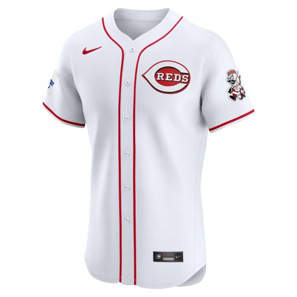 Men's Cincinnati Reds Nike White Home Elite Patch Jersey