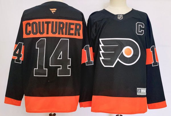 Men's #14 Sean Couturier Philadelphia Flyers Orange City Edition Jersey