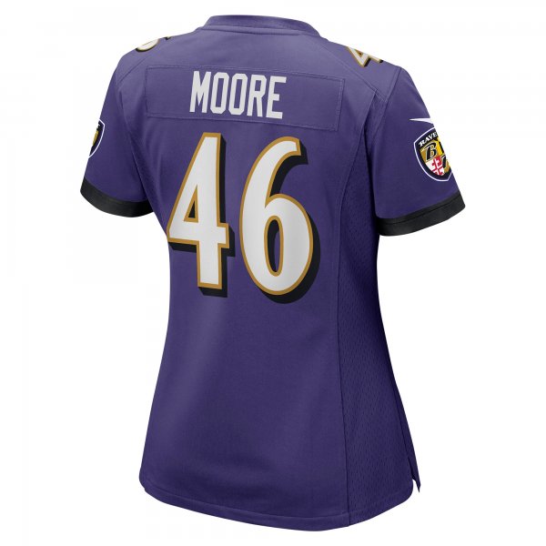 Women's Baltimore Ravens Nick Moore Nike Purple Game Player Jersey