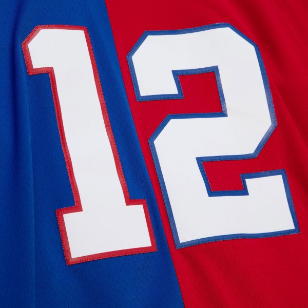 Men's Buffalo Bills Jim Kelly Mitchell & Ness Royal/Red 1990 Split Legacy Replica Jersey