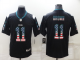 Men's Philadelphia Eagles #11 A.J. Brown Black With MG Patch Stitched NFL USA Flag Fashion Jersey