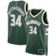 Unisex Milwaukee Bucks Giannis Antetokounmpo Nike Hunter Green Swingman Jersey - Icon Edition