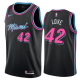 Men's #42 Kevin Love Miami Heat City Edition Black Jersey