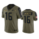 Seattle Seahawks Tyler Lockett Olive 2021 Salute To Service Men's Limited NFL Jersey