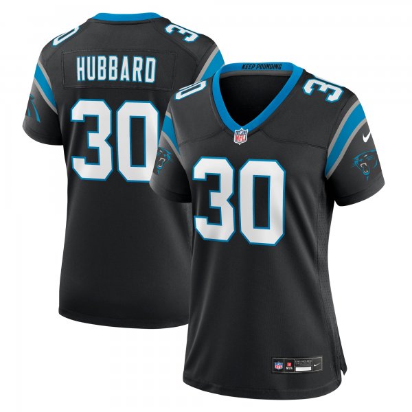 Women's Carolina Panthers Chuba Hubbard Nike Black Team Game Jersey