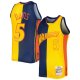 Men's Golden State Warriors Baron Davis Mitchell & Ness Navy/Gold Hardwood Classics 2006/07 Split Swingman Jersey