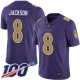 Baltimore Ravens #8 Lamar Jackson Purple Youth Stitched NFL Limited Rush 100th Season Jersey