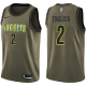 Men's Denver Nuggets #2 Swingman Green Alex English Salute to Service NBA Jersey