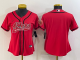 Women's San Francisco 49ers Blank Red Stitched Baseball Cool Base Jersey