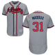 Atlanta Braves #31 Greg Maddux Grey Flexbase Collection Stitched MLB Jersey