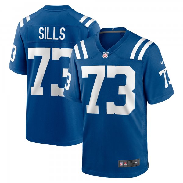 Men's Indianapolis Colts Josh Sills Nike  Royal Team Game Jersey