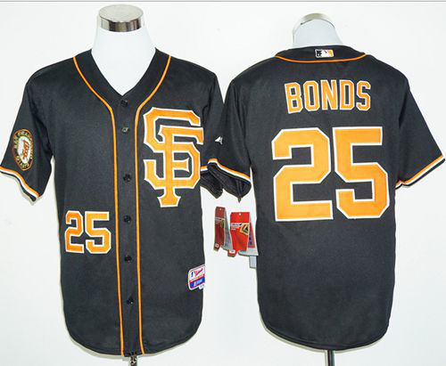 San Francisco Giants #25 Barry Bonds Black 2016 Cool Base Stitched MLB Jersey