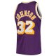 Men's Los Angeles Lakers Magic Johnson Mitchell & Ness Purple 1984/85 Hardwood Classics Swingman Jersey