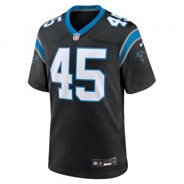 Men's Carolina Panthers Giovanni Ricci Nike Black Team Game Jersey