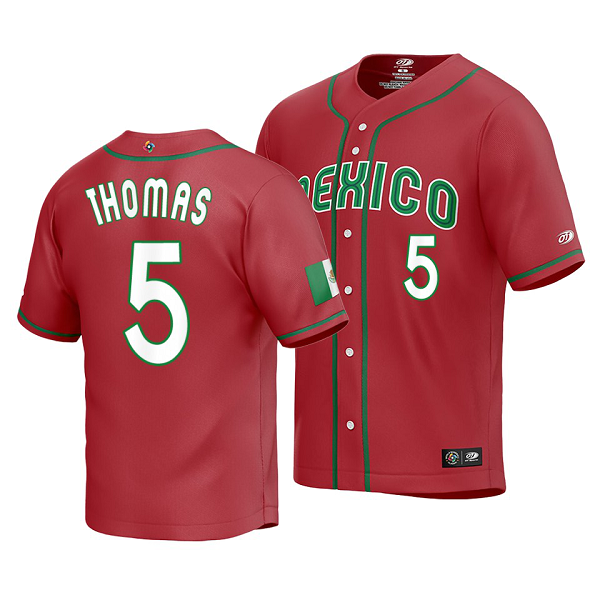 Mexico Baseball Alek Thomas 2023 World Baseball Classic Red Replica Jersey