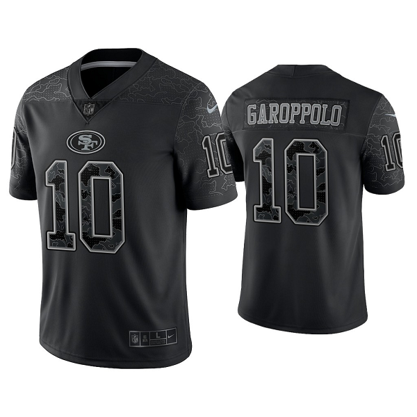 Men's Nike NFL San Francisco 49ers Reflective Limited Jimmy Garoppolo Black Jersey