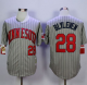 Mitchell And Ness 1987 Minnesota Twins #28 Bert Blyleven Grey Throwback Stitched MLB Jersey