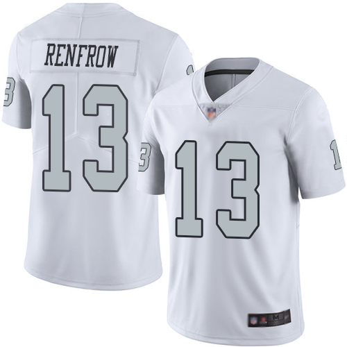 Las Vegas Raiders #13 Hunter Renfrow White Men's Stitched NFL Limited Rush Jersey