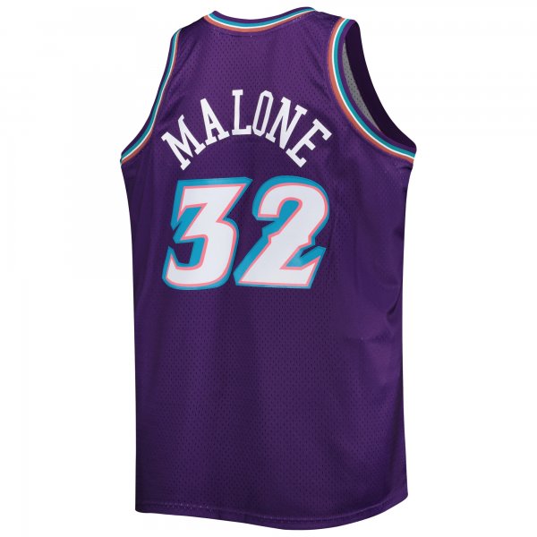 Men's Utah Jazz Karl Malone Mitchell & Ness Purple Big & Tall Hardwood Classics 1996/97 Swingman Jersey