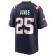 Men's New England Patriots Marcus Jones Nike Navy Game Player Jersey