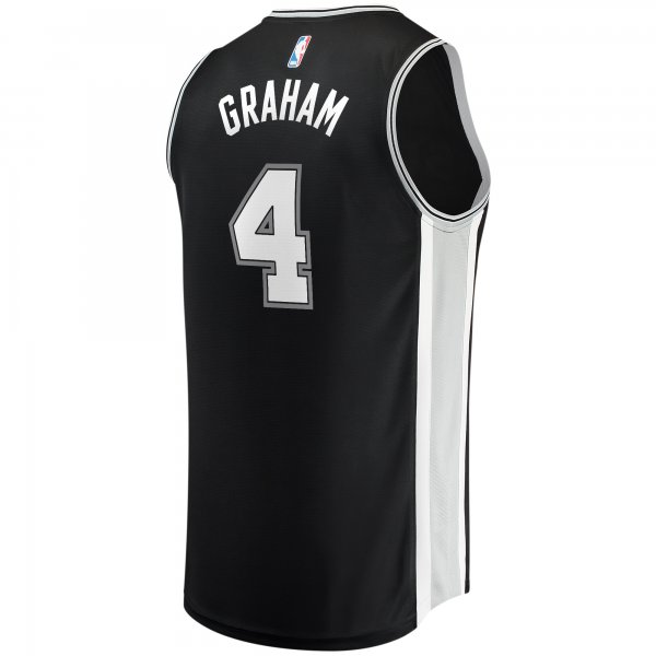 Men's San Antonio Spurs Devonte' Graham Fanatics Black Fast Break Player Jersey - Icon Edition