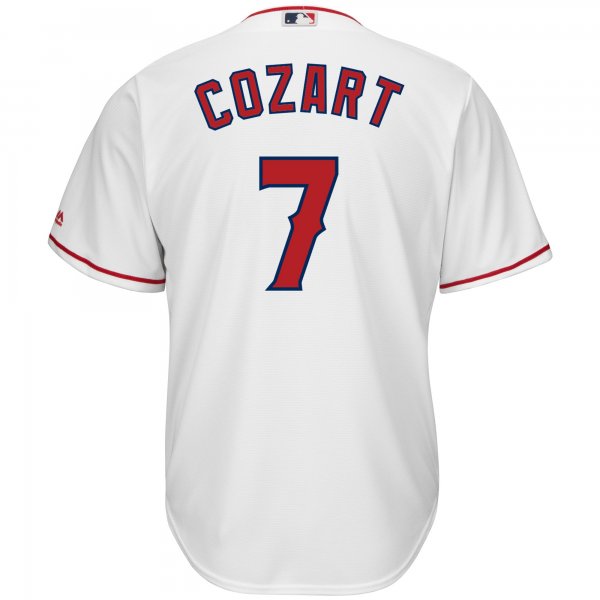 Men's Los Angeles Angels Zack Cozart Majestic White Home Cool Base Player Jersey