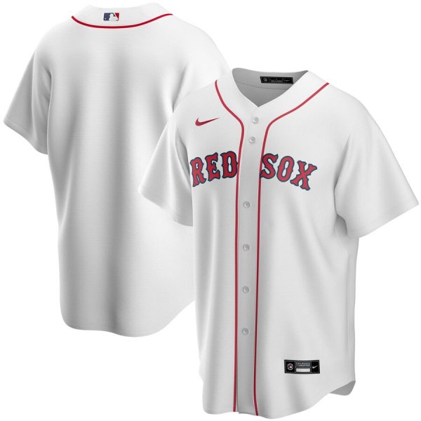 Men's Nike Boston Red Sox Blank White Home 2020 MLB Jersey