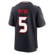 Men's Houston Texans Jalen Pitre Nike Navy Game Jersey