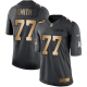 Nike Dallas Cowboys #77 Tyron Smith Black Men's Stitched NFL Limited Gold Salute To Service Jersey