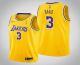 Men's Los Angeles Lakers #3 Anthony Davis 2020 NBA Finals Champions Icon Yellow Jersey