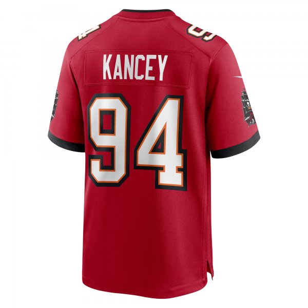 Men's Tampa Bay Buccaneers Calijah Kancey Nike Red 2023 NFL Draft First Round Pick Game Jersey