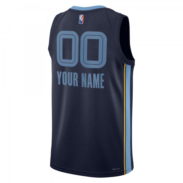 Men's Memphis Grizzlies Nike Navy 2021/22 Diamond Swingman Custom Jersey - Icon Edition