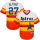 Houston Astros #27 Jose Altuve White/Orange Cooperstown Stitched Youth MLB Jersey