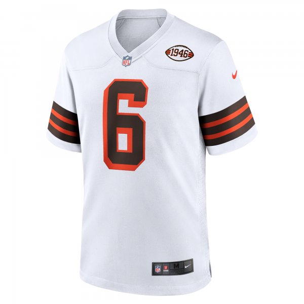 Men's Cleveland Browns Baker Mayfield Nike White 1946 Collection Alternate Game Jersey