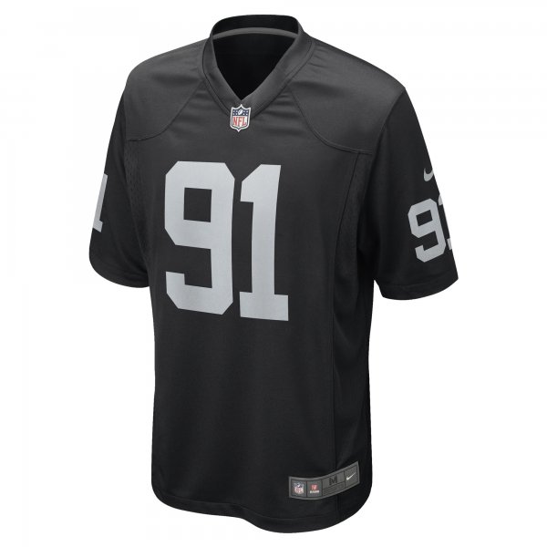 Men's Las Vegas Raiders Bilal Nichols Nike Black Game Player Jersey