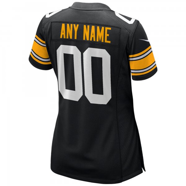 Women's Nike Black Pittsburgh Steelers Alternate Custom Game Jersey