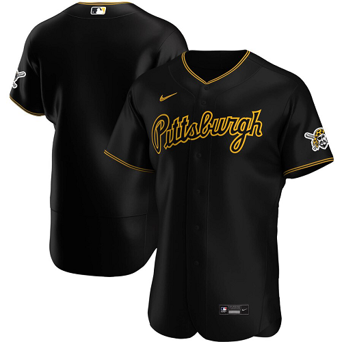 Men's Nike Pittsburgh Pirates Blank Black Alternate 2020 Team MLB Jersey