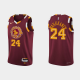 Men's Cleveland Cavaliers #24 Lauri Markkanen City 2021-22 75th Anniversary Wine NBA Jersey