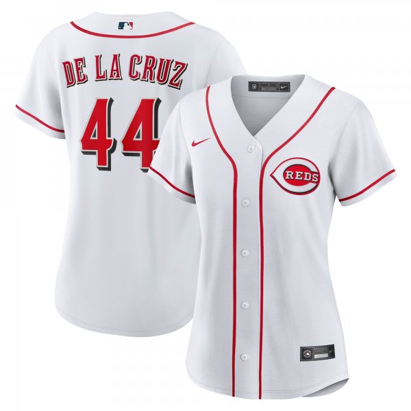 Women's Cincinnati Reds Elly De La Cruz Nike White Home Replica Jersey